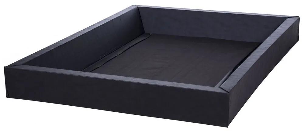 Kožená vodná posteľ 180 x 200 cm čierna AVIGNON Beliani