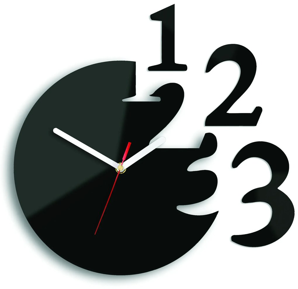 Nástenné hodiny Numero čierne