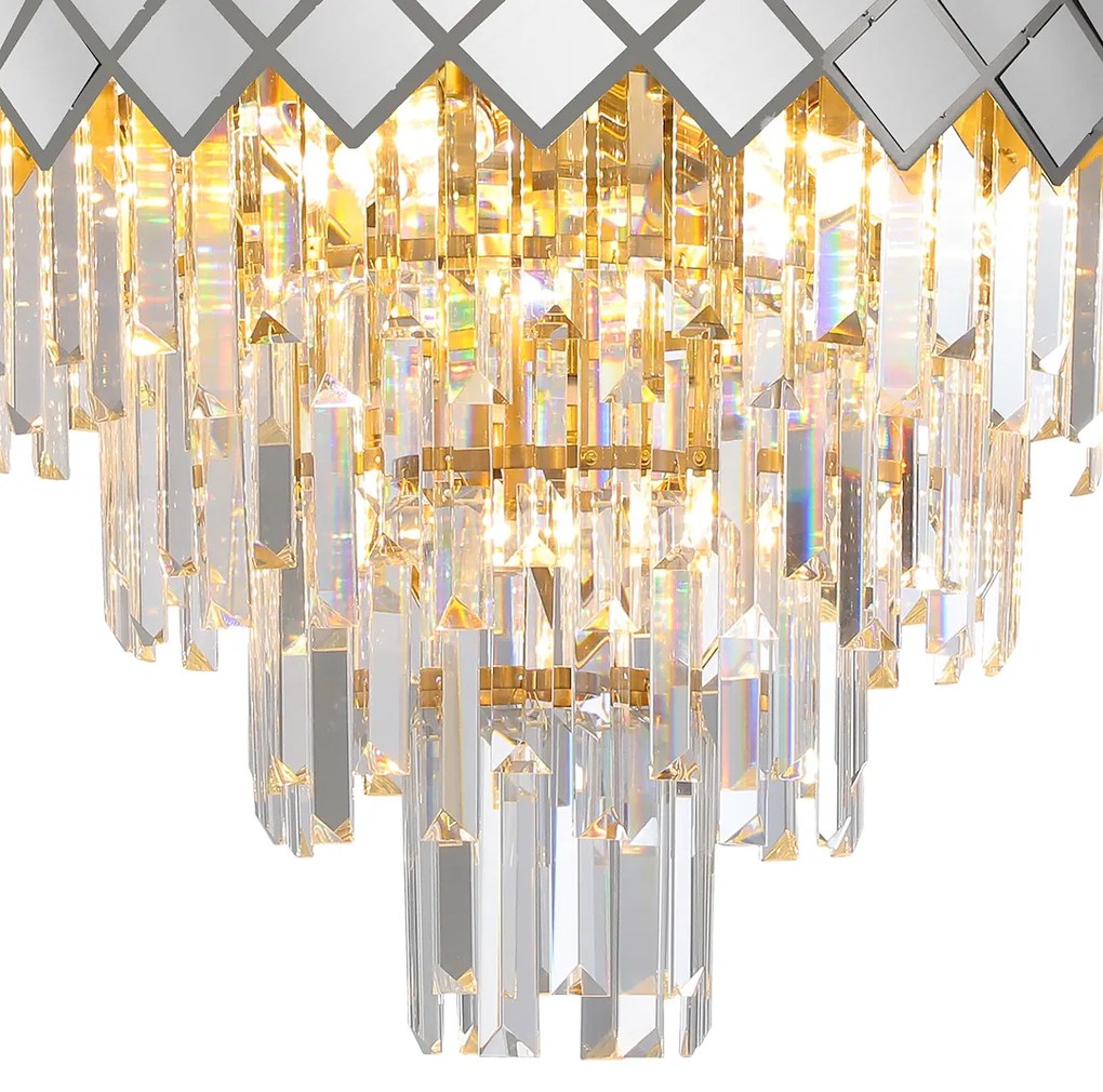 Luster Carisma, 1x krištáľové/chrómové kovové tienidlo, (fi 50cm), ch