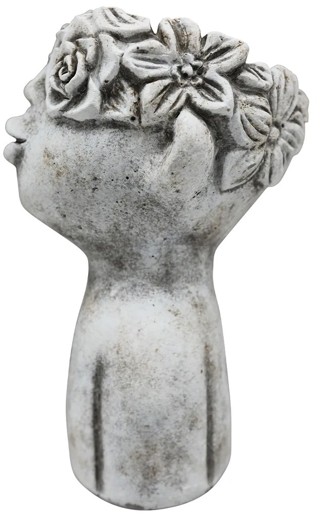 BETÓNOVÝ KVETINÁČ LEON 16,5X24,5 CM SIVÁ