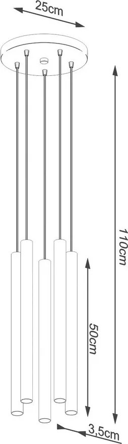 Sivé betónové závesné svietidlo ø 25 cm Fideus – Sollux