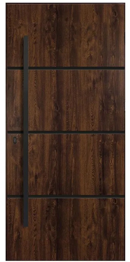 Dvere vchodové Fobos 90L ořech