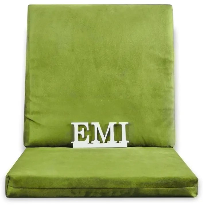 Poduška na stoličku zelená EMI, 60x40x5 cm