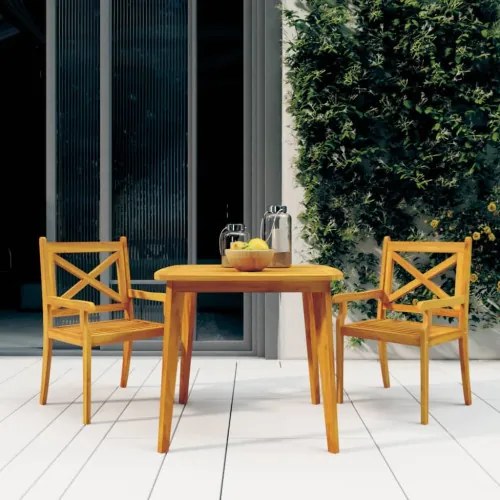 vidaXL Záhradný stôl 85x85x75 cm akáciový masív-