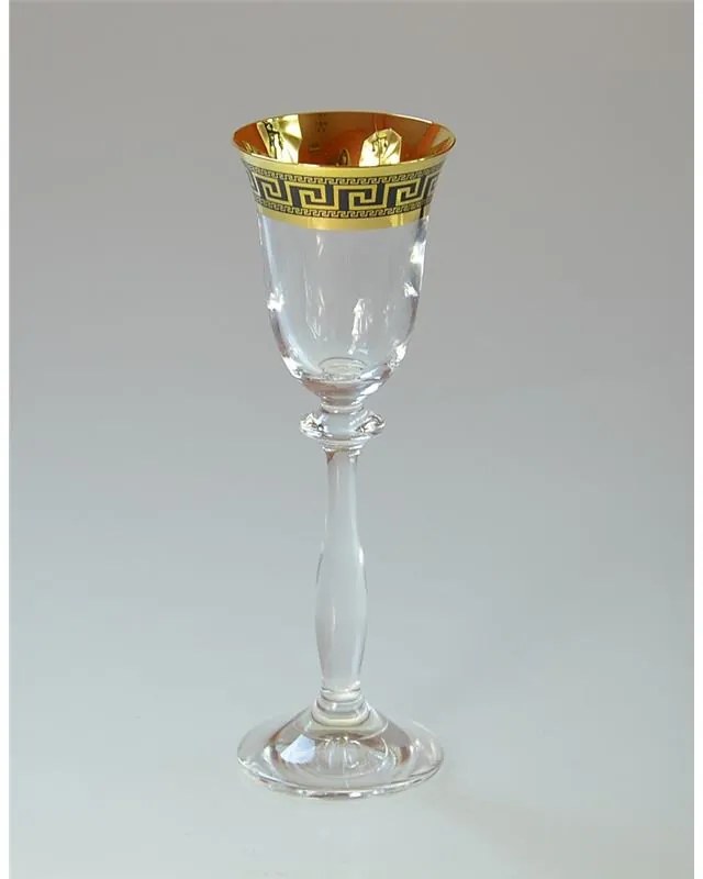 BOHEMIA ANGELA VERSO GOLD POHÁR NA DESTILÁTY 60 ML SADA 6 KS