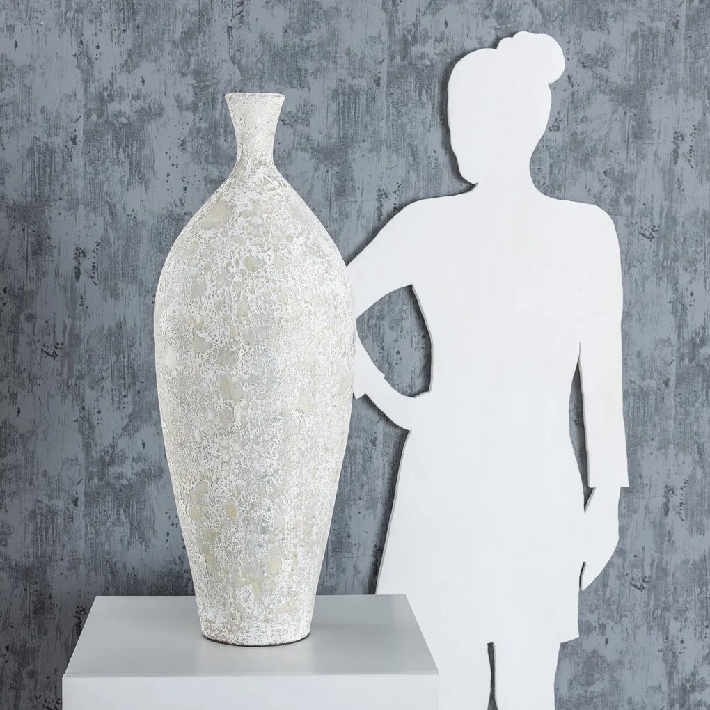 Váza Dafni 30x79cm biela sivá