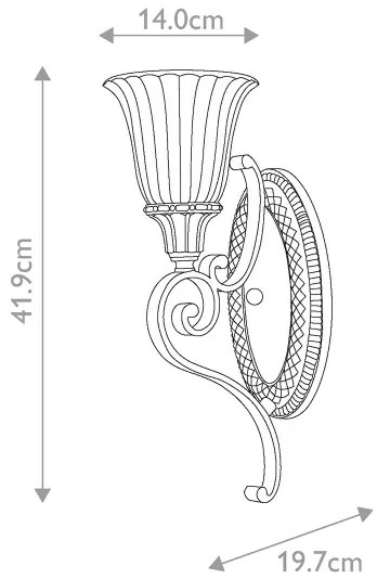 Feiss FE-KELHAM-HALL1 - Nástenné svietidlo KELHAM HALL 1xE27/60W/230V