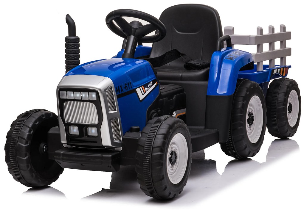 Elektrické autíčko Traktor s prívesom NV-X611 modré