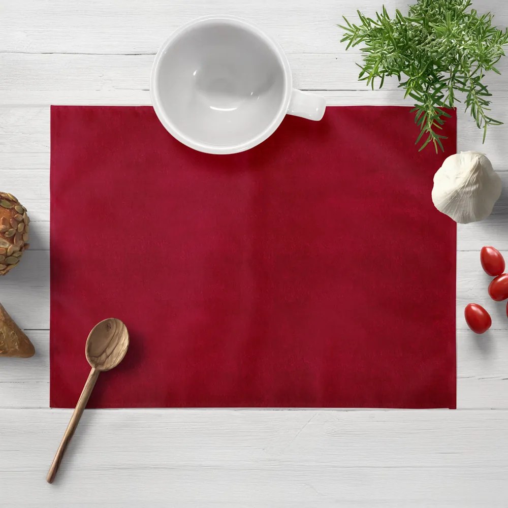 Biante Zamatové prestieranie na stôl Velvet Prémium SVP-007 Malinovo červené 30x40 cm
