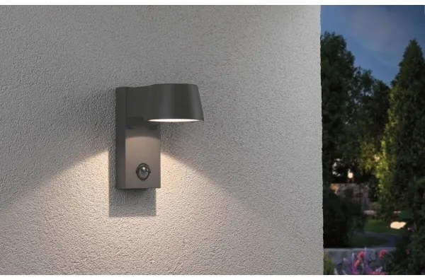 Paulmann 94453 - LED/6W IP44 Vonkajšie nástenné svietidlo so senzorom CAPEA 230V