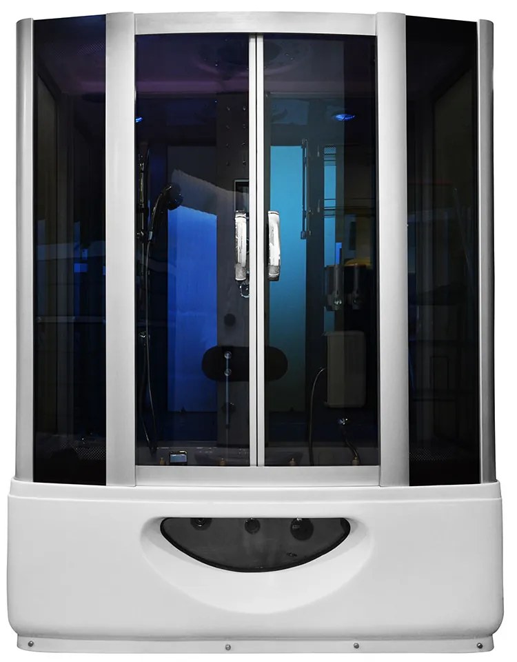 M-SPA - SAUNA Kabino-vaňa s hydromasážou 145 x 85 x 220 cm (MSPA09944AS-145-Biela)