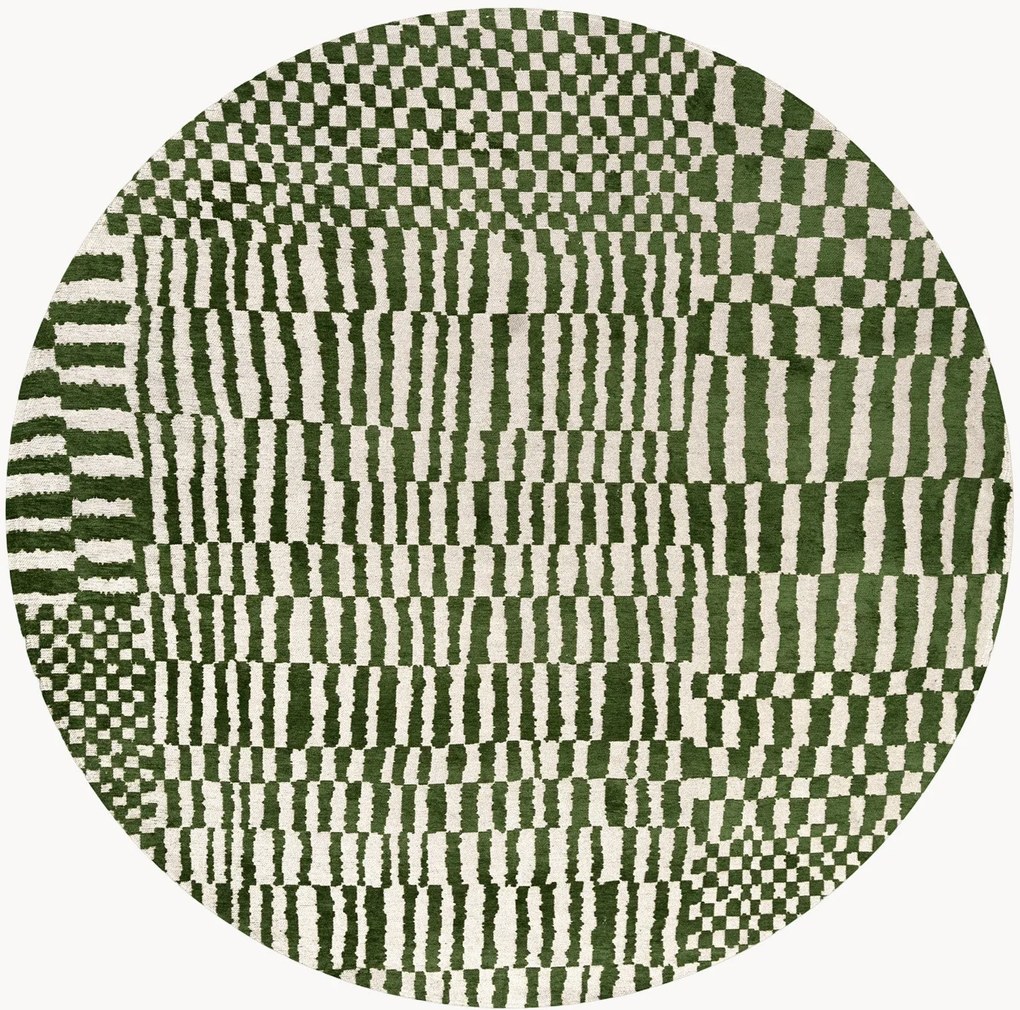 Prateľný okrúhly koberec do interiéru/exteriéru Berber