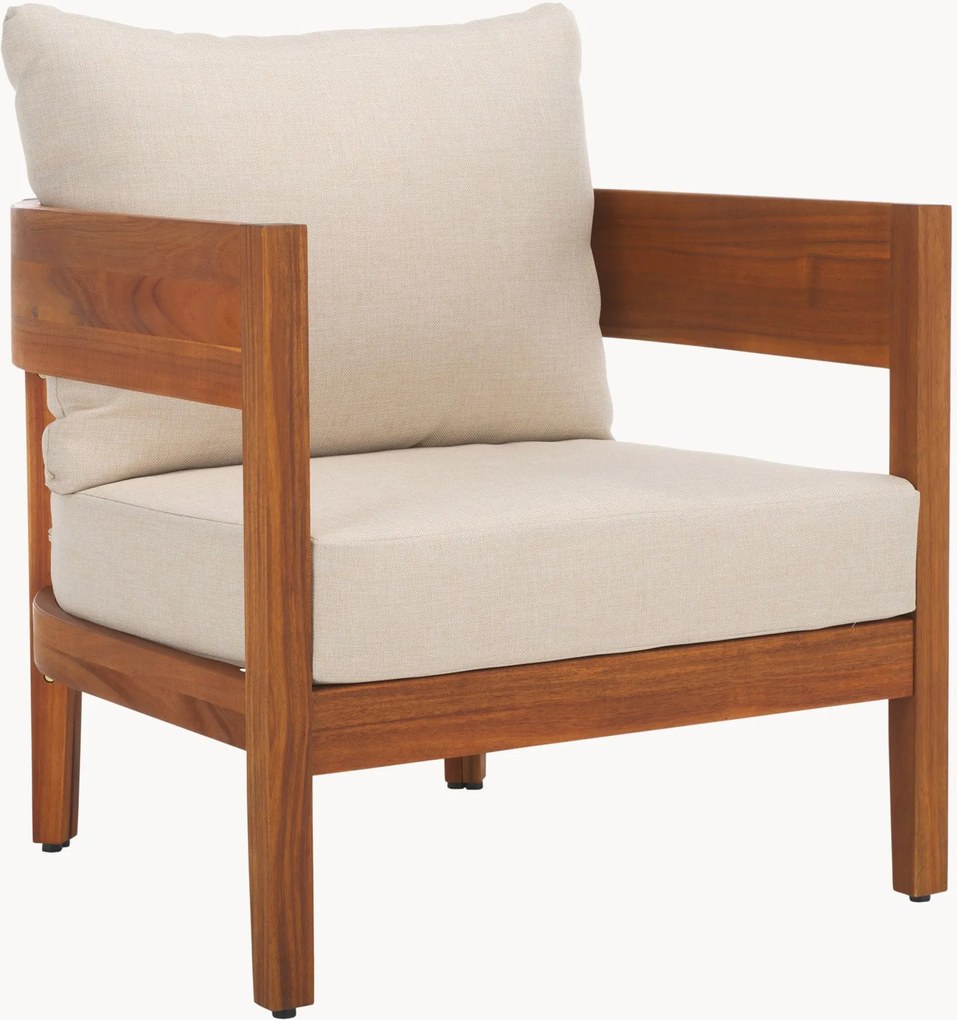 Záhradné kreslá z tíkového dreva Theo, 2 ks