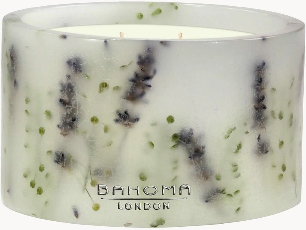Ručne vyrobená vonná sviečka's 3 knôtmi Botanica (Lavender, Cedarwood)