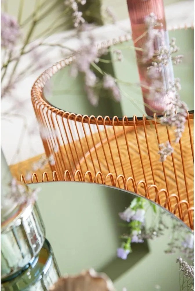 Okrúhle konferenčné stolíky v súprave 2 ks v medenej farbe ø 69,5 cm Wire Big – Kare Design