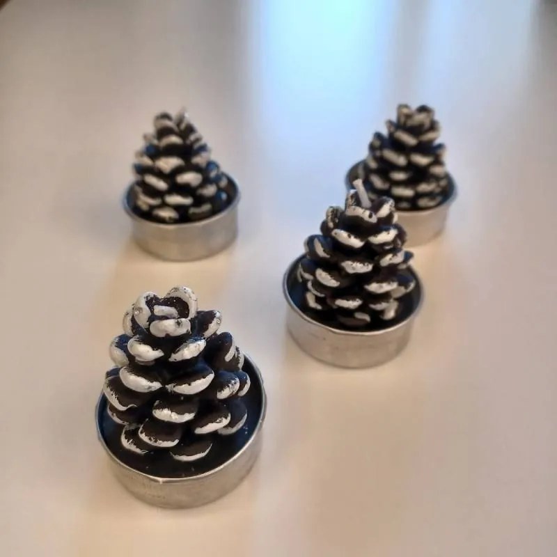 DECOLED Svíčky, 3,5 x 5 cm, 4 kusy