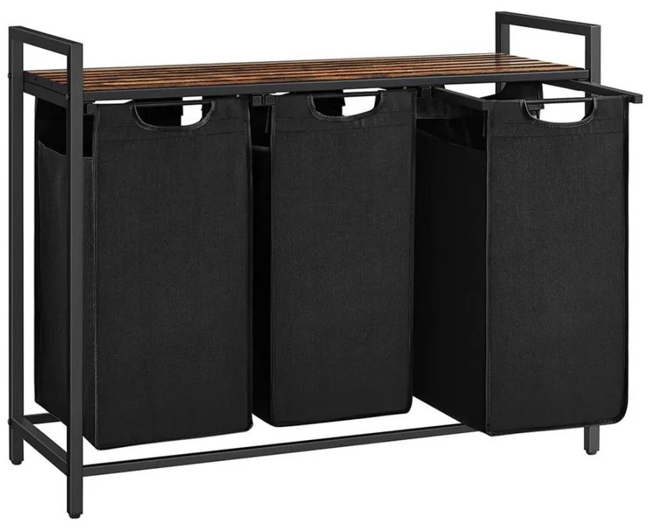 Kôš na bielizeň REX hnedá/čierna