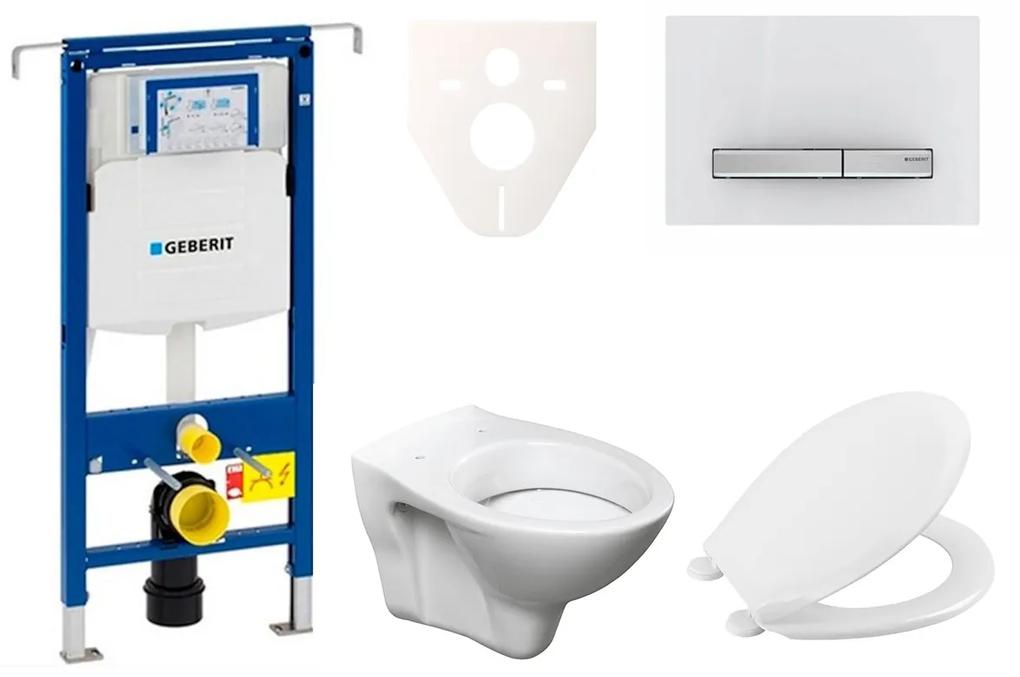 Cenovo zvýhodnený závesný WC set Geberit do ľahkých stien / predstenová montáž + WC S-Line S-line Pro 111.355.00.5NR8