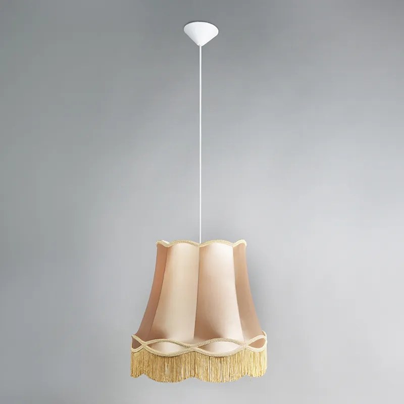 Retro závesné svietidlo zlaté 45 cm - Granny