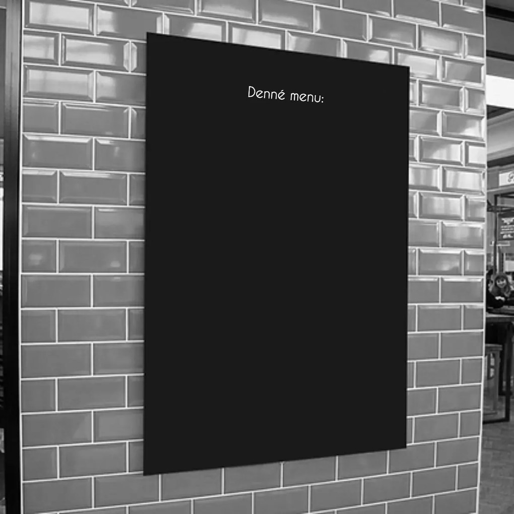 Toptabule.sk  Bezrámová KRIEDOVÁ magnetická tabuľa ČIERNA 150x100 cm