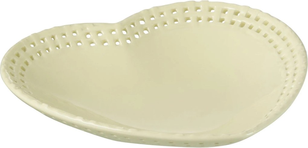 Žltý keramický tanier / miska v tvare srdca Hella Yellow - 22*22*4 cm