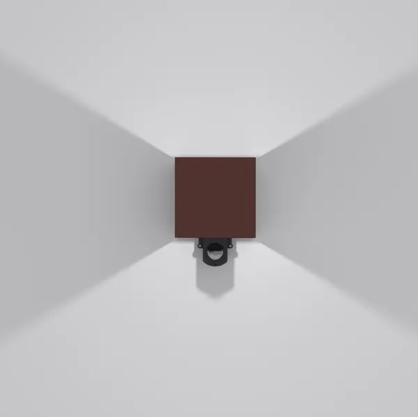 Brilagi - LED vonkajšie nástenné svietidlo so senzorom CUBE LED/6W/230V hnedé IP65