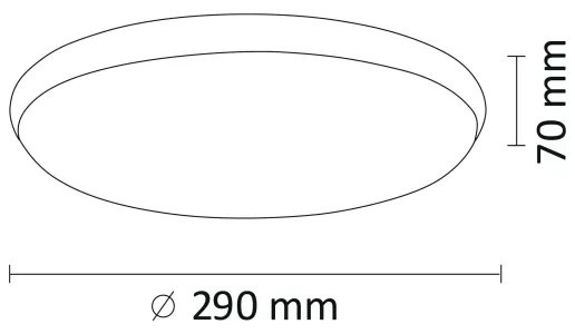 LED Stropné svietidlo KERN LED/15W/230V pr. 29 cm