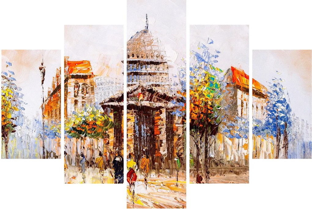 Obraz - Maľovaná mestská pamiatka (150x105 cm)