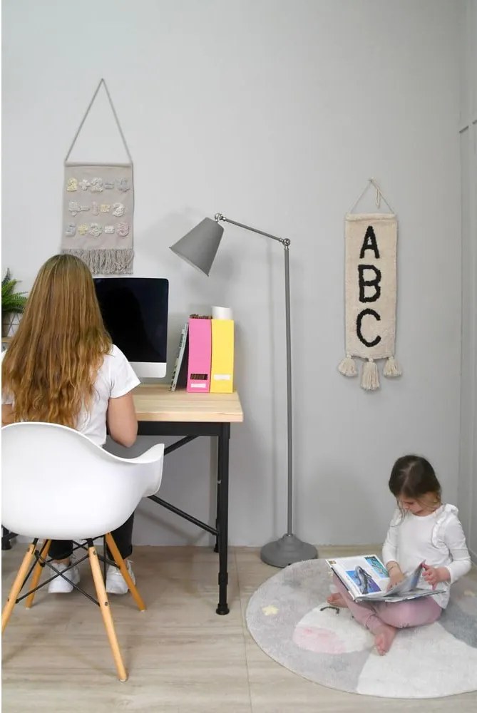 Prateľný ručne tkaný bavlnený detský koberec ø100 cm Believe in Yourself – Lorena Canals