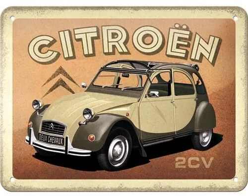 Plechová ceduľa Citroen - 2CV