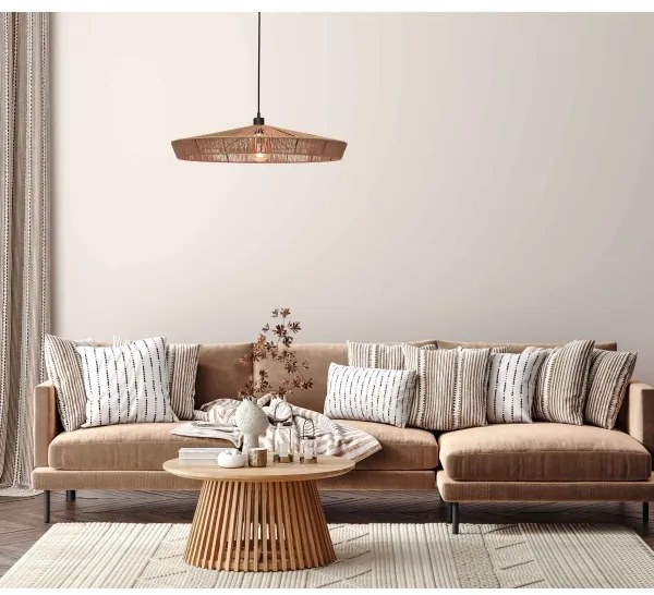 Lucide 10413/70/72 - Luster na lanku YUNKAI 1xE27/60W/230V pr. 70 cm hnedá