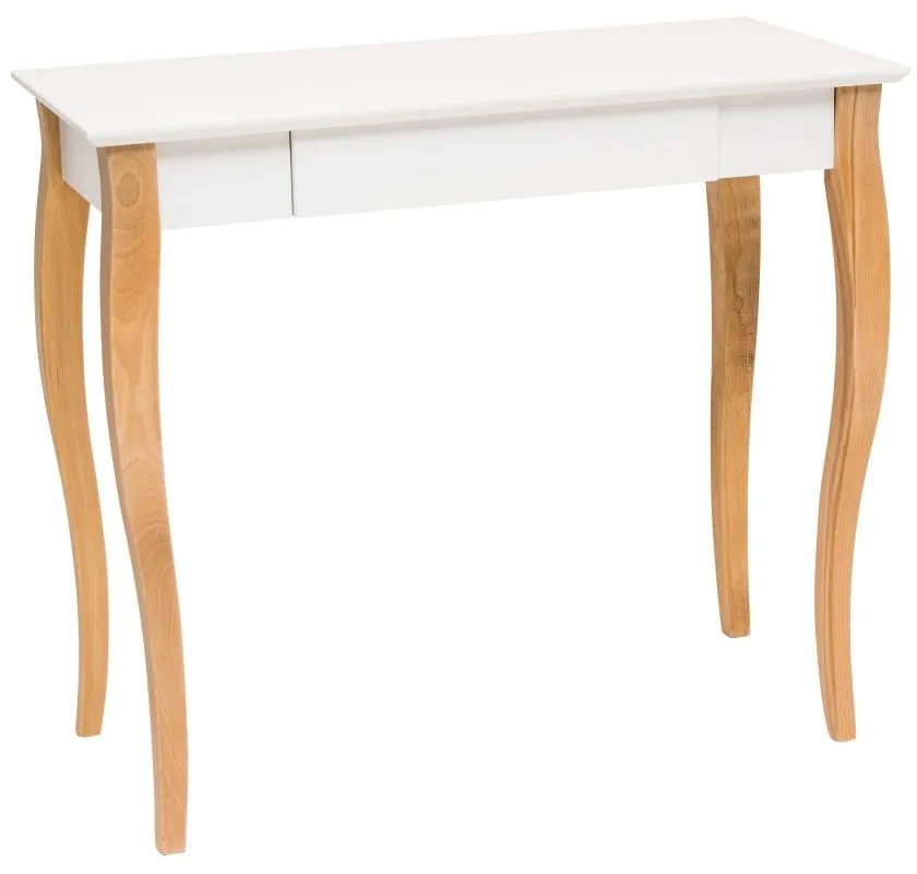 Biely písací stôl Ragaba Lillo, dĺžka 85 cm
