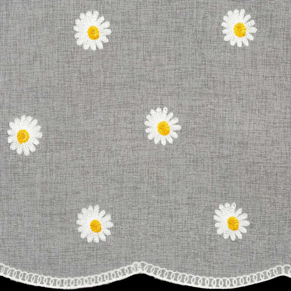KRÁTKA ZÁCLONA NA PÚTKACH BELLIS 150X70 CM KVETY