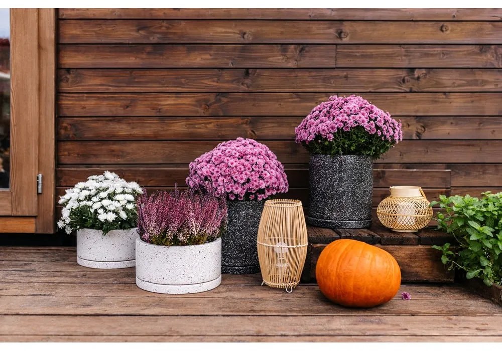 Tmavosivý kvetináč Bonami Selection Terrazzo, ø 34 cm