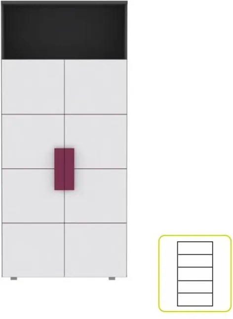 TEMPO KONDELA LOBETE Policová skriňa R82