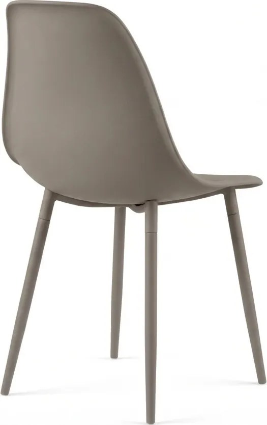 Jedálenská stolička OSAKA plastová, šedohnedá