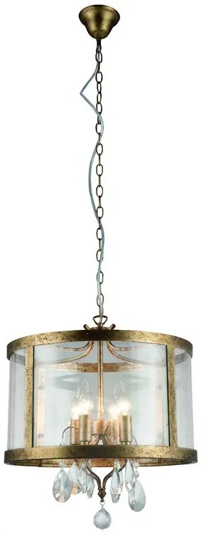 ACA DECOR Závesné svietidlo RONNIE max. 4x40W/E14/230V/IP20, priemer 45cm