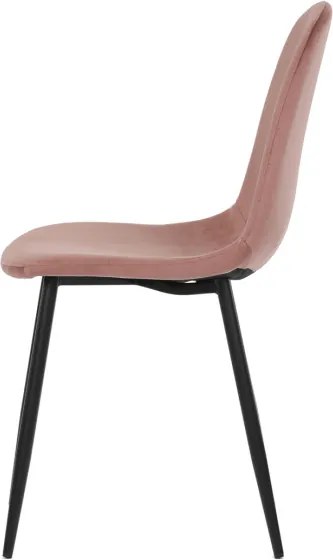 Jedálenská stolička zamatová, ružová CT-971 PINK4