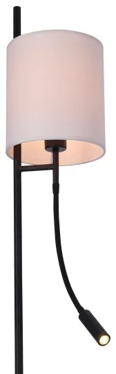 LED Stojacia lampa TOKYO 1xE27/40W/230V + LED/3W čierna/biela