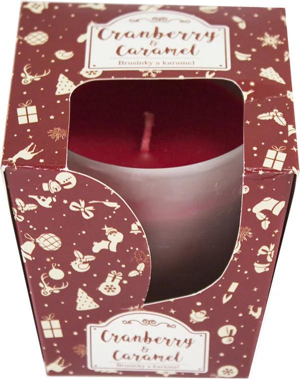 Vonná sviečka Cranberry & Caramel, 100 g
