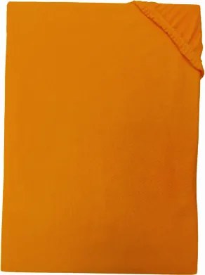 Posteľná plachta jersey oranžová - 60x120cm