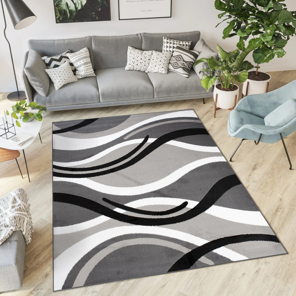 Koberec T966A GRAY CHEAP PP CRM Veľkosť: 180x250cm