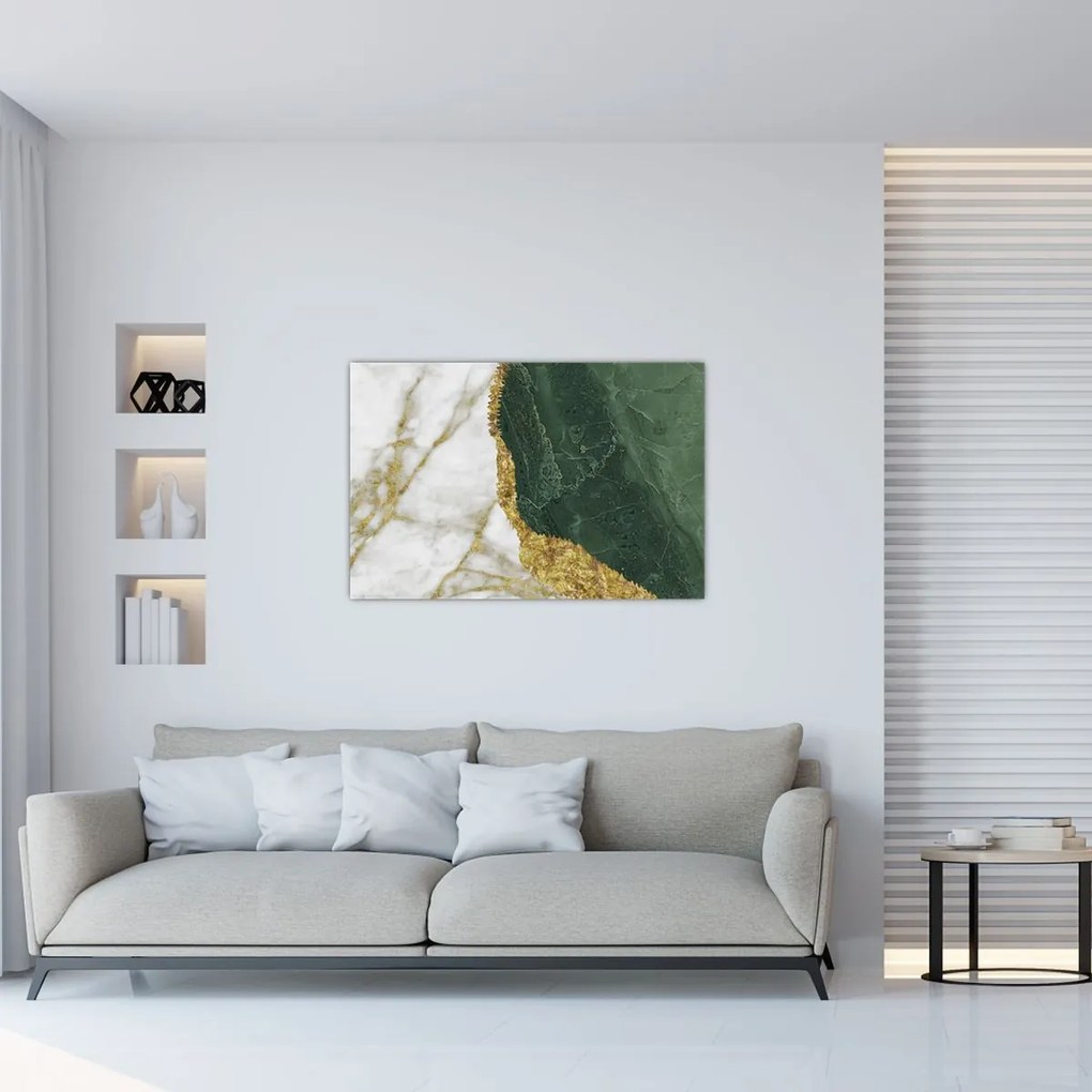 Obraz - Zelený mramor N⁰3 (90x60 cm)