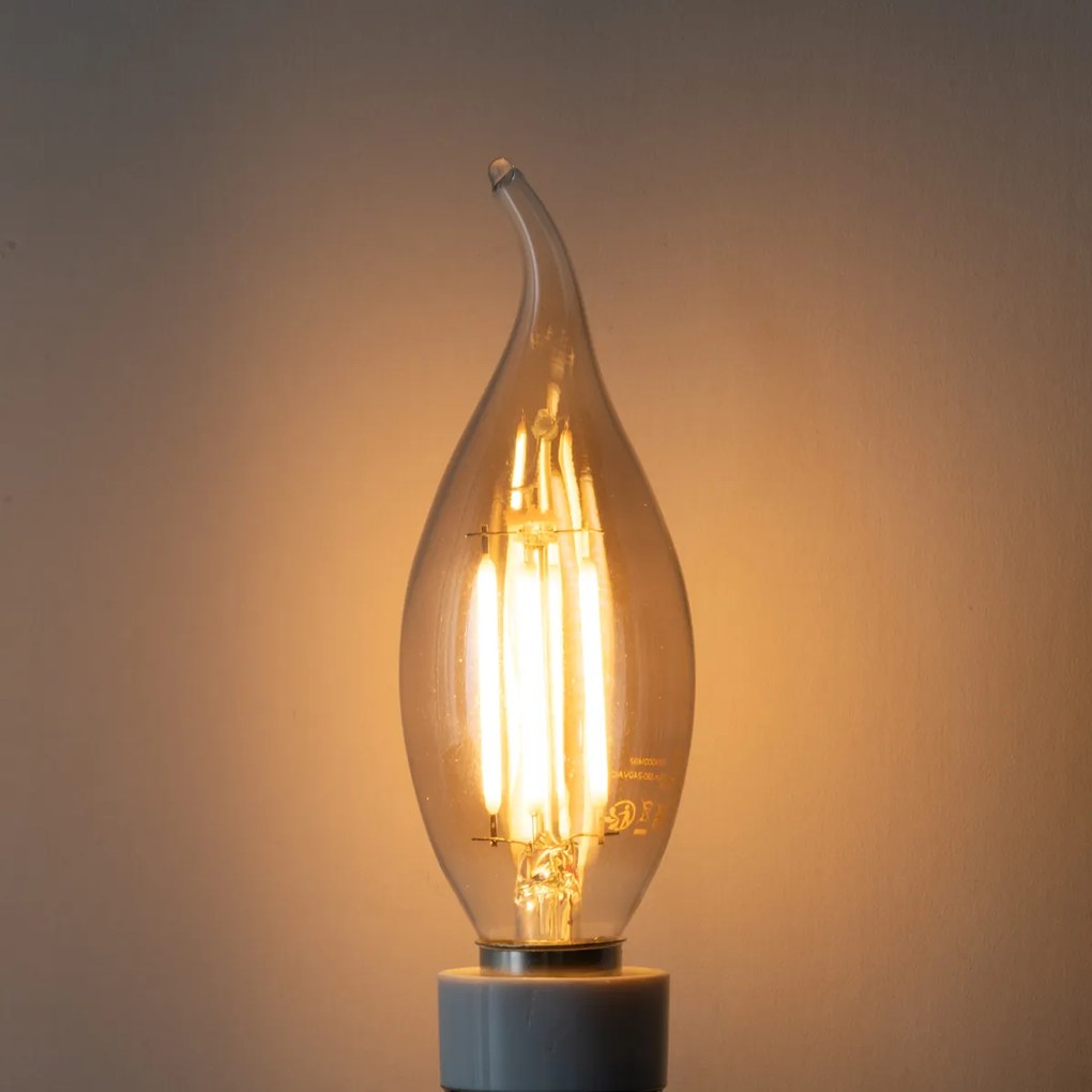 Sada 5 stmievateľných LED žiaroviek E14 BXS35 dymové 4W 300 lm 2200K