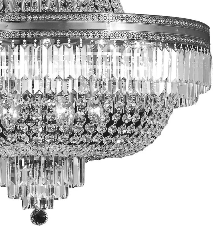 Krištáľový luster Nestor - Ø 80*105/220 cm E14/max 24*40W