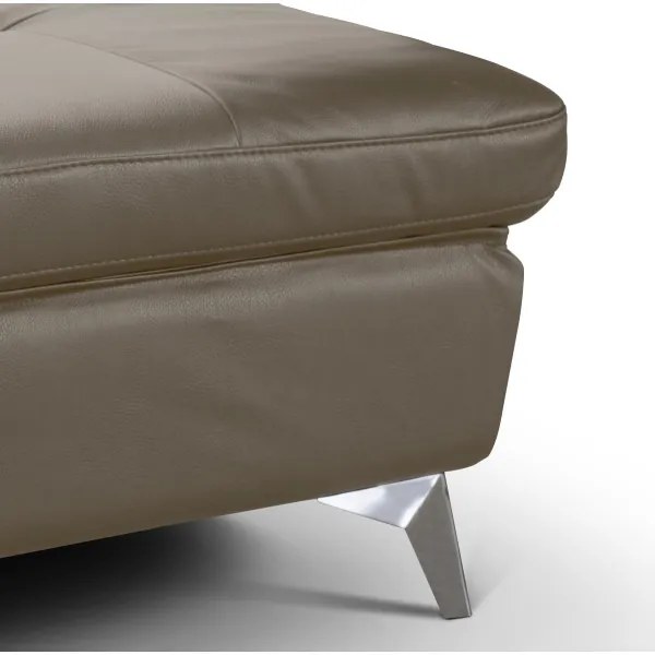 Kožený taburet SALERNO II 66x100 cm hnedá