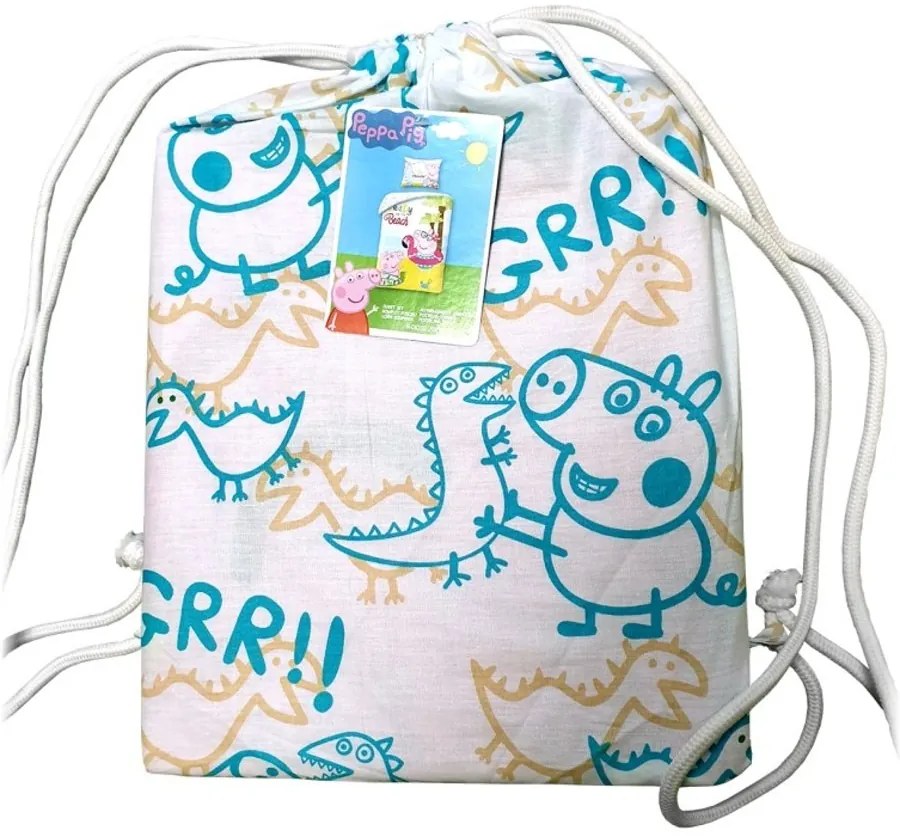 Bavlnené posteľné obliečky Prasiatko Peppa - motív Ready for The Beach - 100% bavlna - 70 x 90 cm + 140 x 200 cm