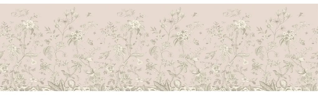 Samolepiaca bordúra Old graphic florals, 500 x 13,8 cm