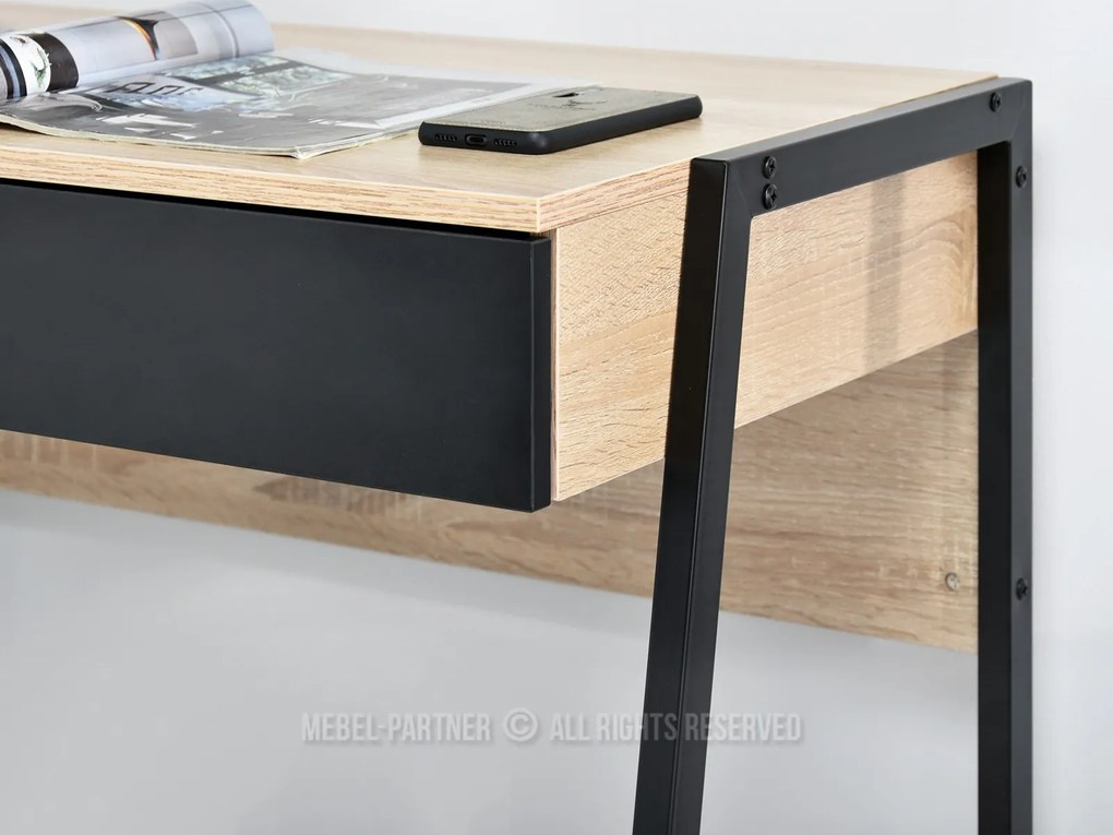 PC stolík Norway (dub + čierna). Akcia -14%. Vlastná spoľahlivá doprava až k Vám domov. 1109804