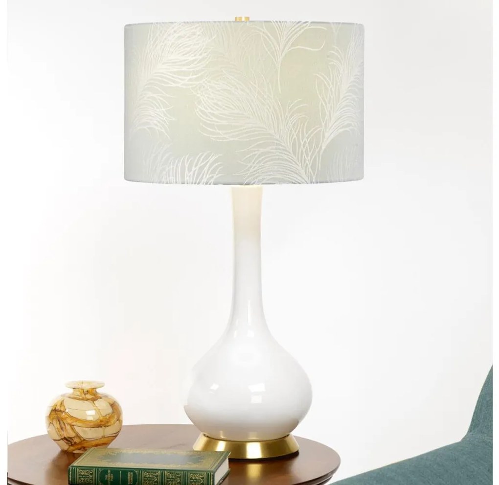 Elstead MILO-AB-TL-FDEB - Stolná lampa MILO 1xE27/60W/230V šedá